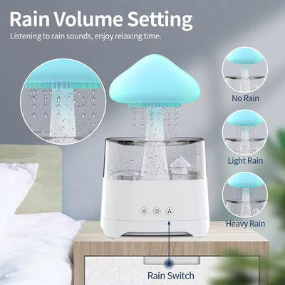New Products Factory Price CE ROHS FCC Certificate Blue Tooth Speaker Water Drip Rain Drop Cloud Humidifier