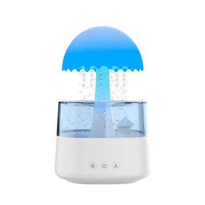 2024 New Products Electric Rainbow Night Light Umbrella Water Drip Mushroom Aroma Essential Oil Diffuser Rain Cloud Humidifier