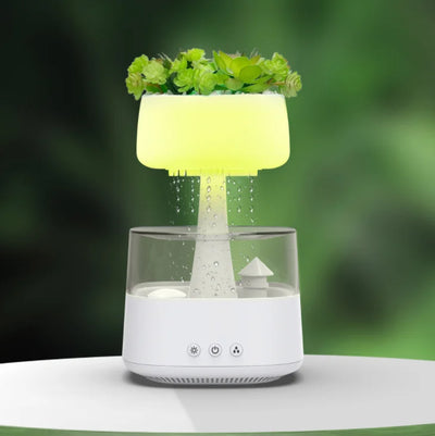 New Products Artificial Plant Home Decoration Water Drip Mushroom Diffuser Aromatizador Aroma Diffuser Rain Cloud Humidifier